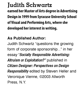 decription of Judith Schwartz as published author