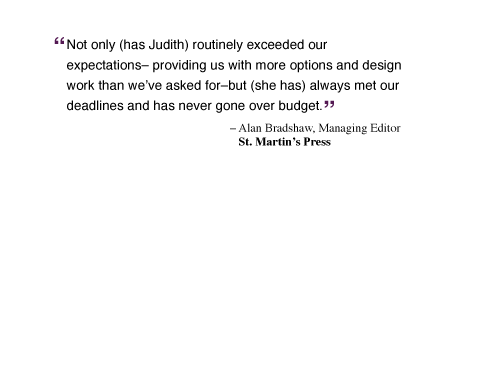 Quote from St. Martins Press